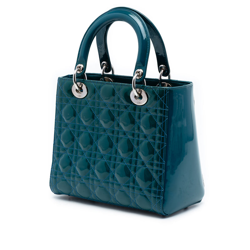 Medium Patent Cannage Lady Dior - Image 2