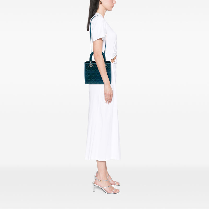 Medium Patent Cannage Lady Dior - Image 6