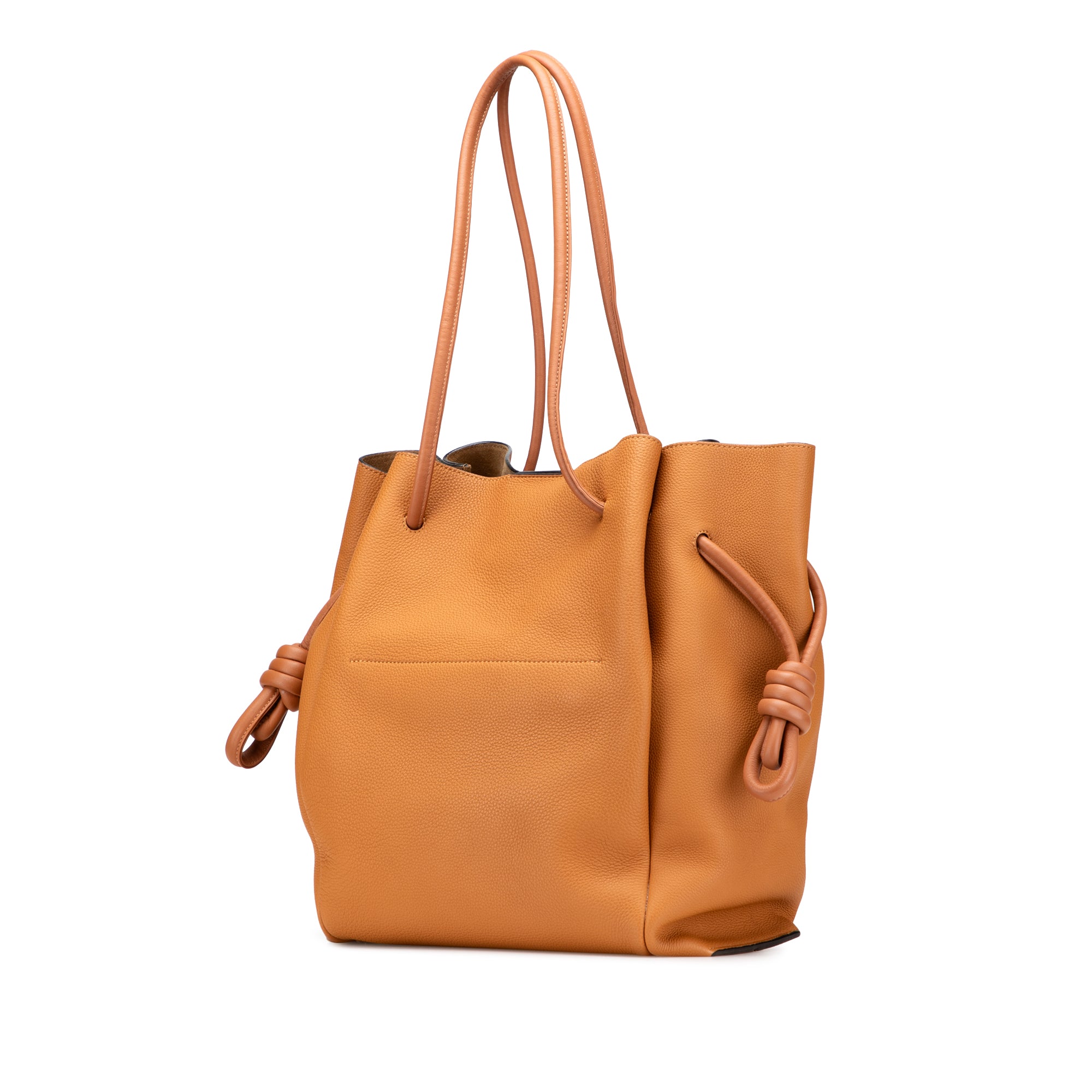Medium Leather Flamenco Knot Tote - Image 2