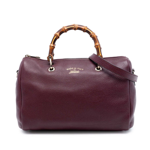 Medium Calfskin Bamboo Shopper Boston Bag - Image 1