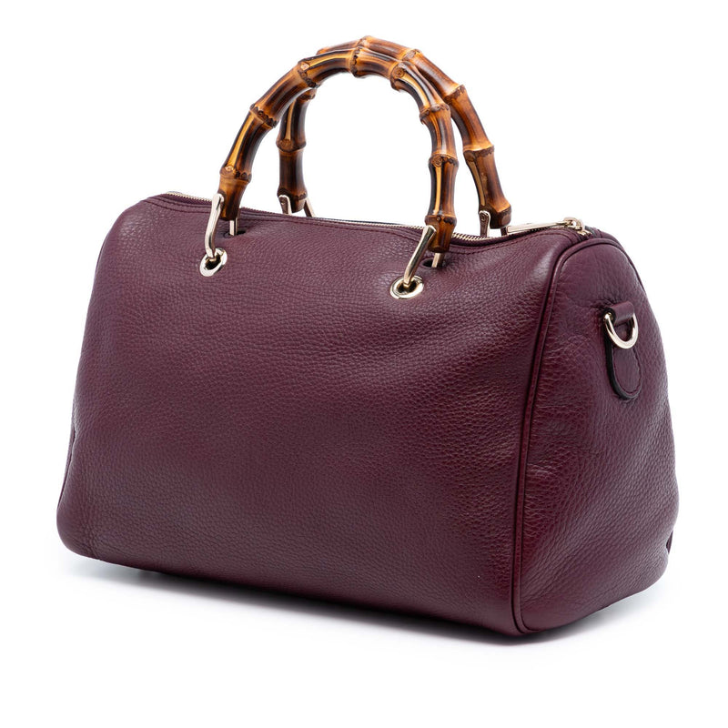 Medium Calfskin Bamboo Shopper Boston Bag - Image 2
