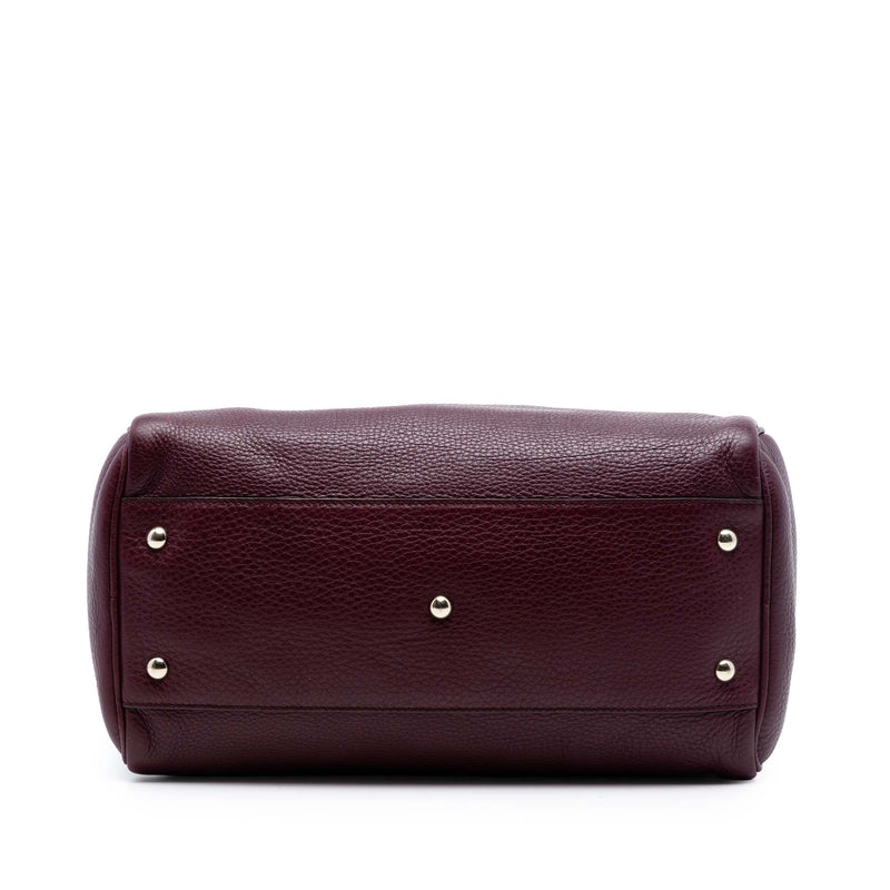 Medium Calfskin Bamboo Shopper Boston Bag - Image 3