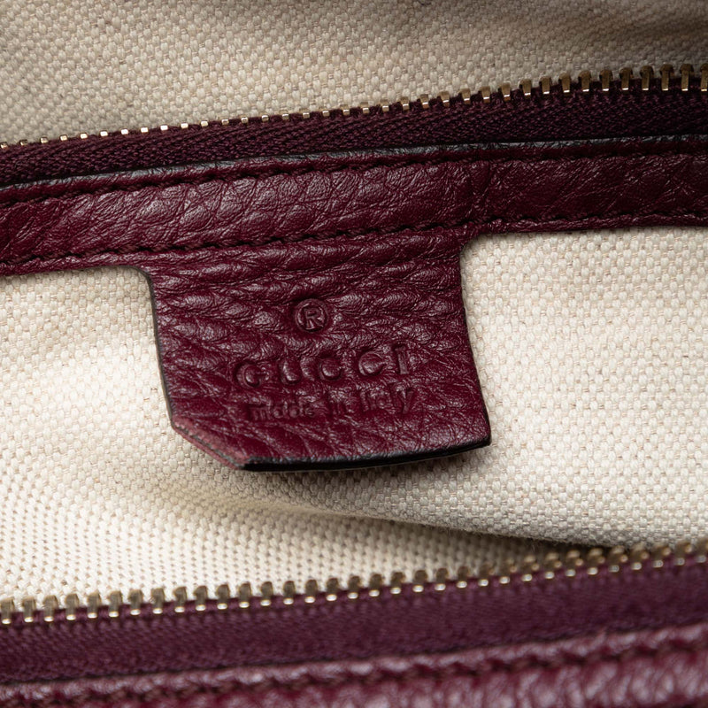 Medium Calfskin Bamboo Shopper Boston Bag - Image 5