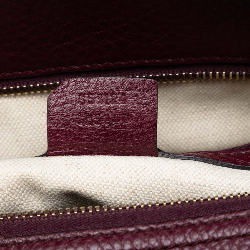 Medium Calfskin Bamboo Shopper Boston Bag - Image 6