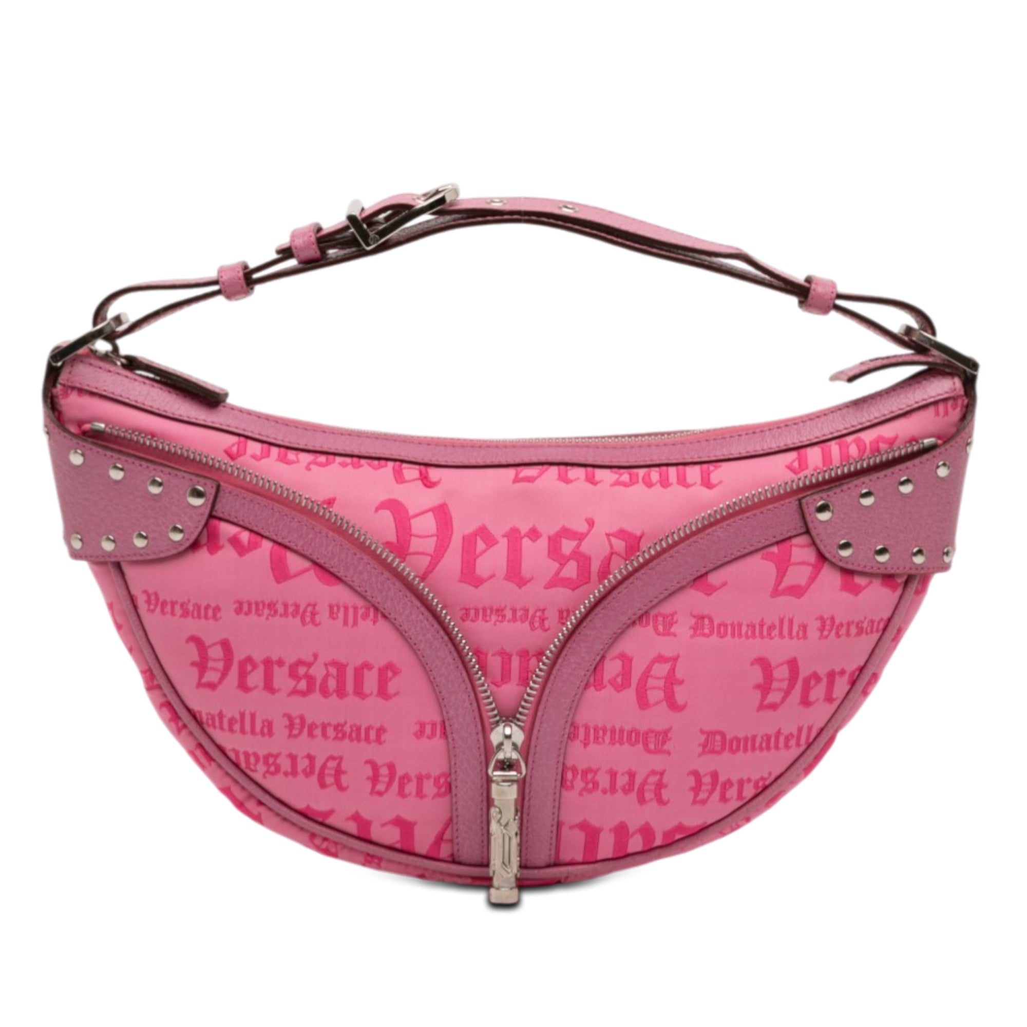 Canvas Gothic Logo Repeat Handbag - Image 1