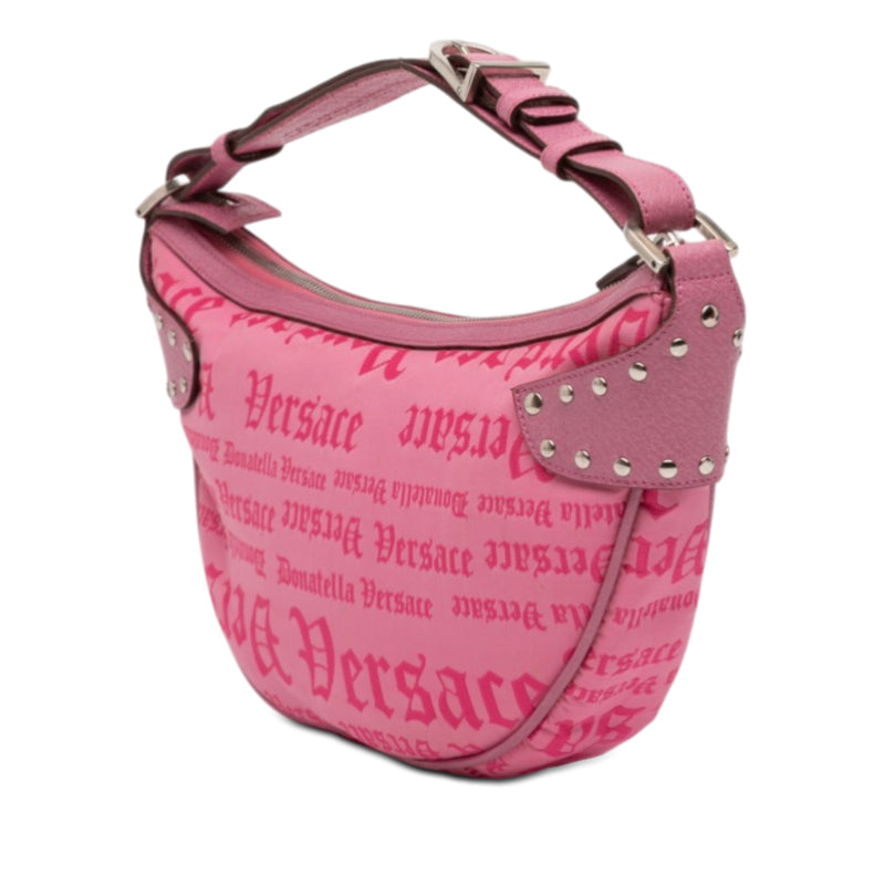 Canvas Gothic Logo Repeat Handbag - Image 2