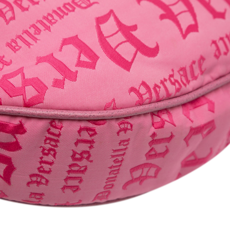 Canvas Gothic Logo Repeat Handbag - Image 8