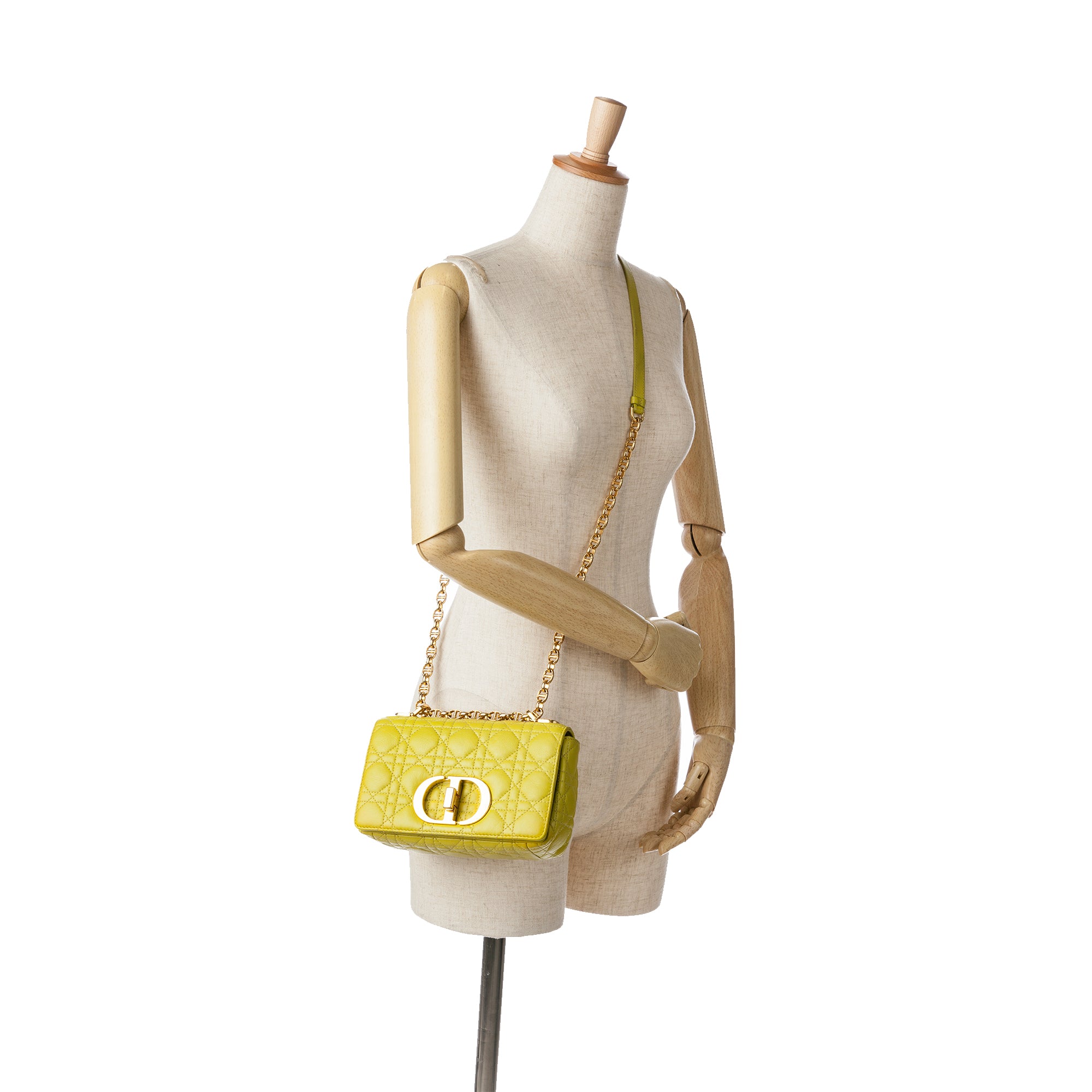 Small Calfskin Cannage Caro Bag - Image 9