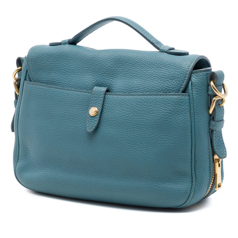 Vitello Daino Push Lock Double Buckle Messenger Bag - Image 2