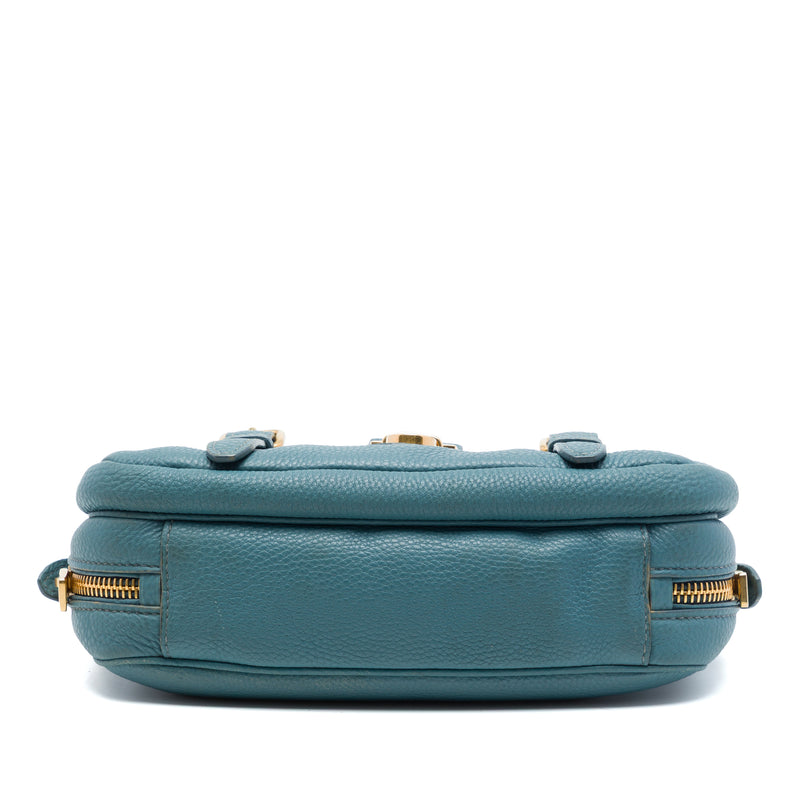 Vitello Daino Push Lock Double Buckle Messenger Bag - Image 3