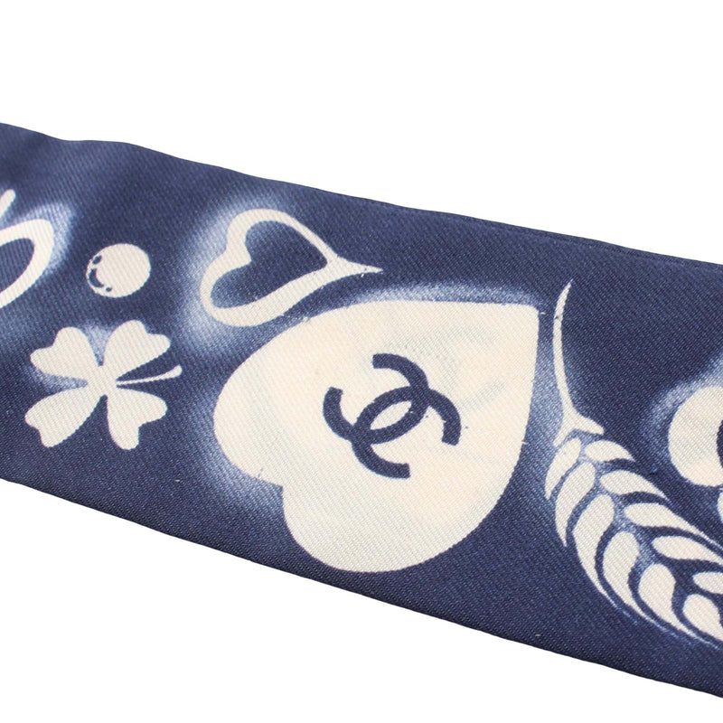 Coco Charms Print Silk Slim Bandeau Scarf - Image 7