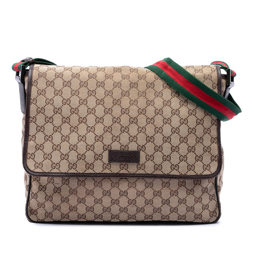GG Canvas Web Flap Messenger Bag - Image 1