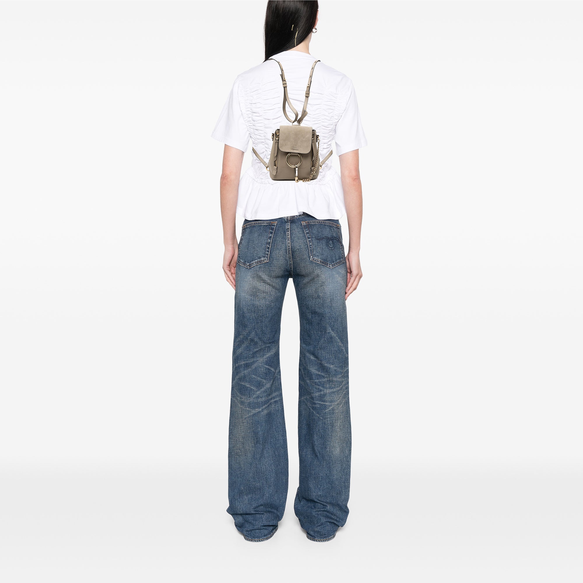 Mini Calfskin and Suede Faye Backpack - Image 7