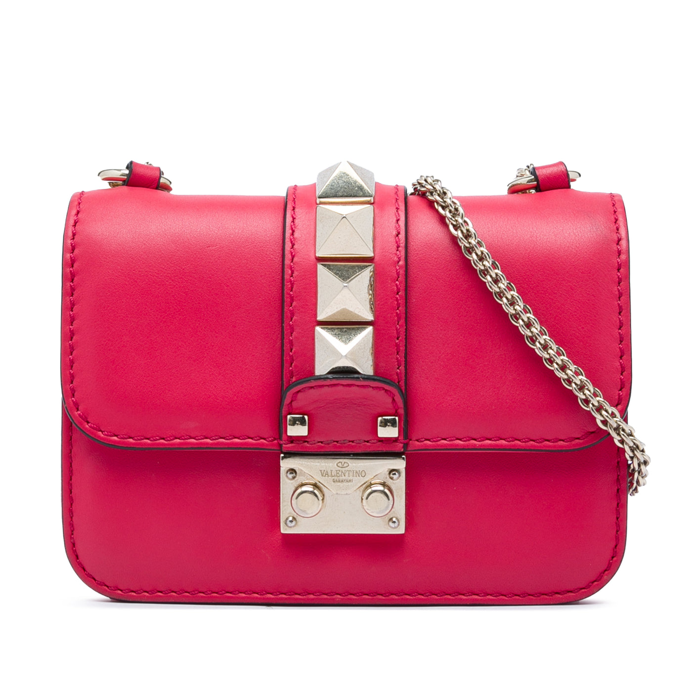 Mini Leather Rockstud Glam Lock Crossbody - Image 1