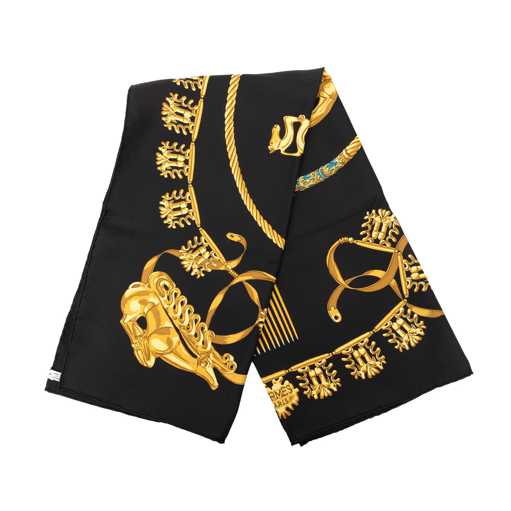 Les Cavaliers d Or Silk Scarf 90 - Image 1