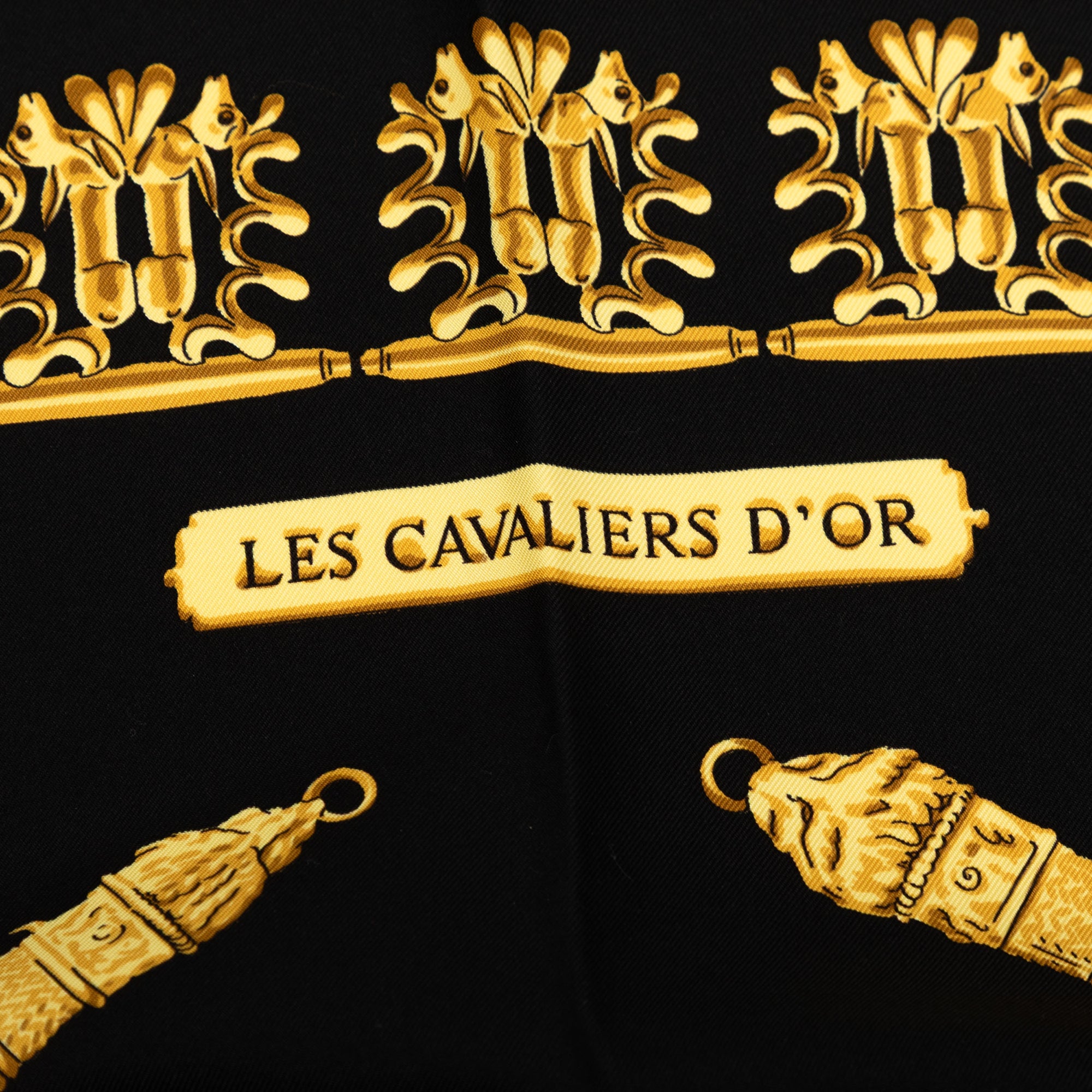 Les Cavaliers d Or Silk Scarf 90 - Image 2