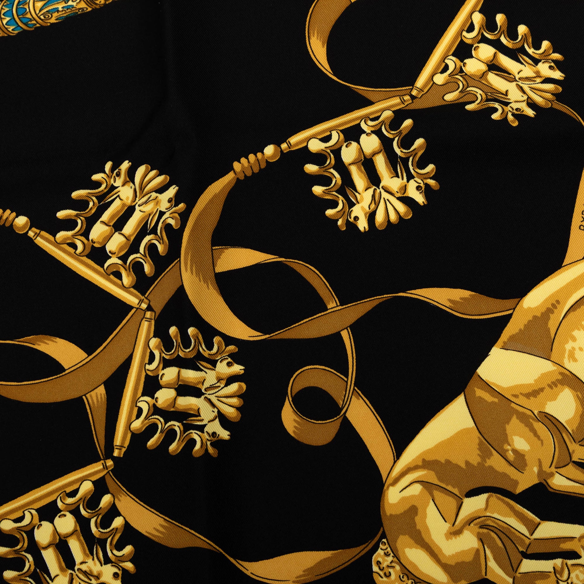 Les Cavaliers d Or Silk Scarf 90 - Image 7