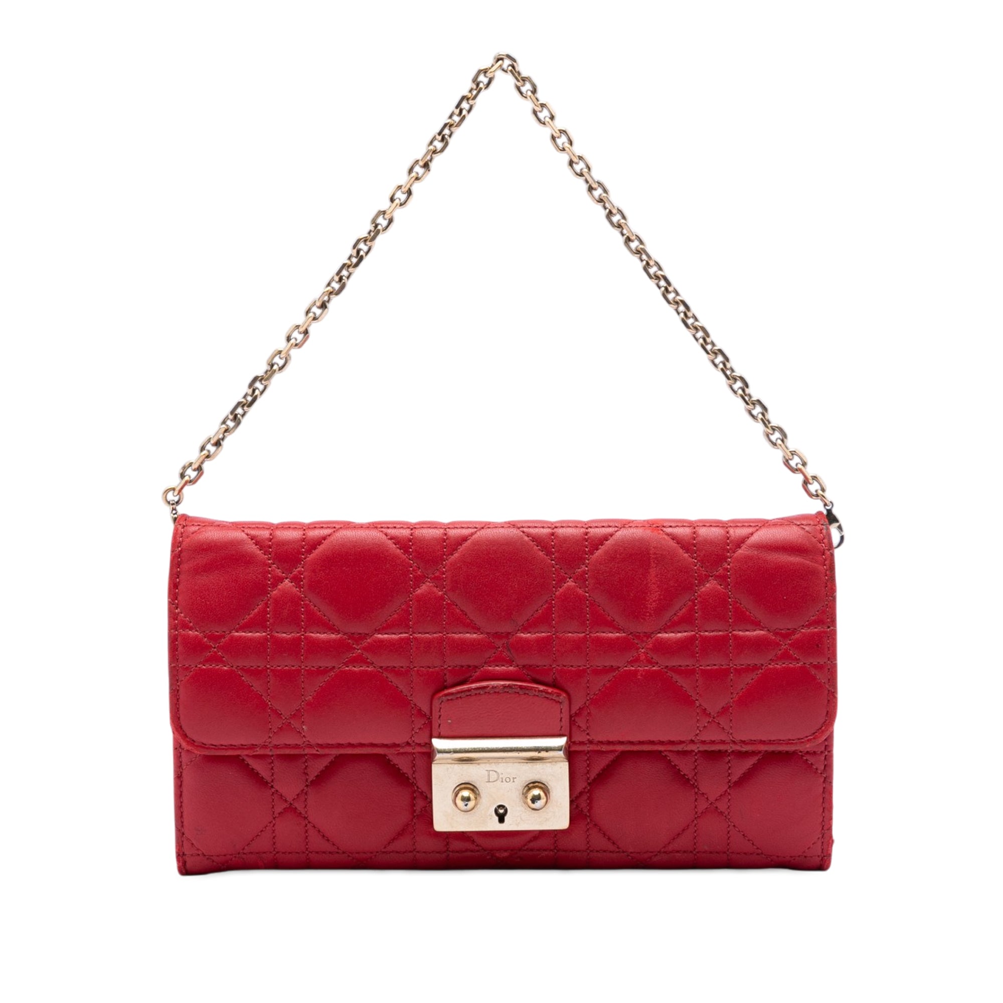 Lambskin Cannage Miss Dior Promenade Wallet on Chain - Image 1