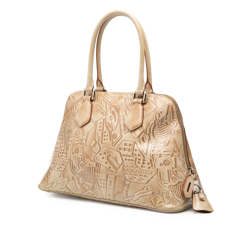 Embossed Leather Handbag - Image 2