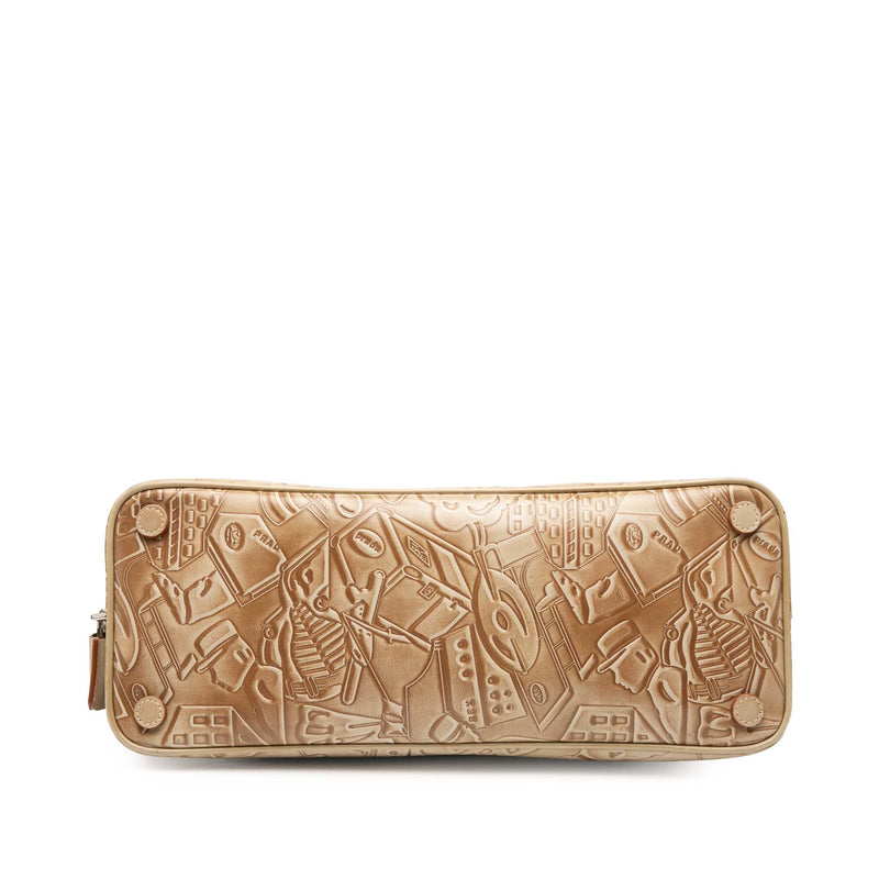 Embossed Leather Handbag - Image 3