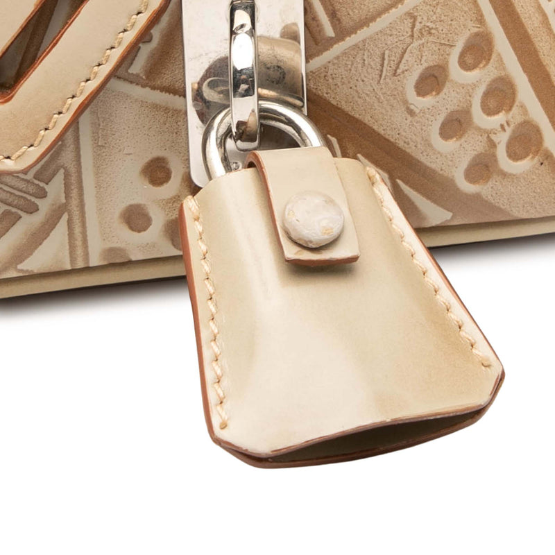 Embossed Leather Handbag - Image 7