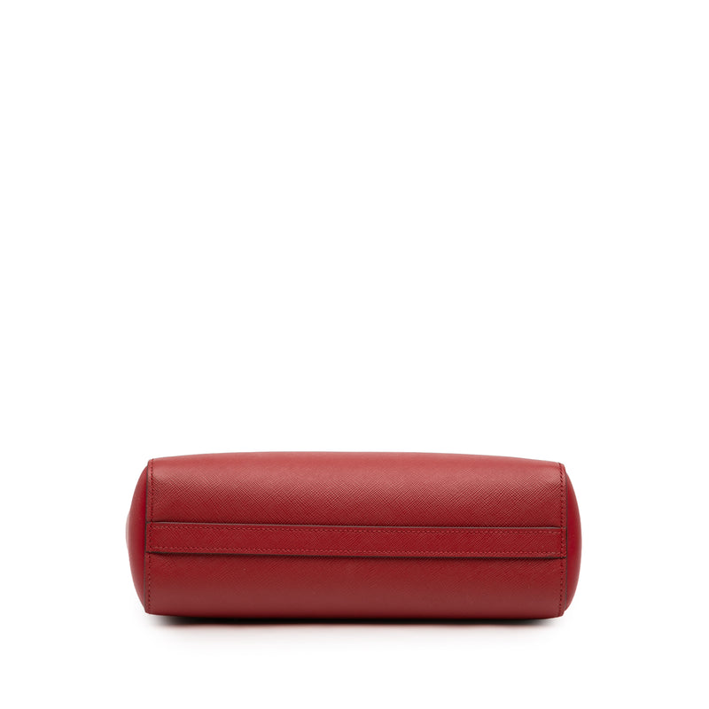 Soft Calf Trimmed Saffiano Lux Zip Convertible Tote - Image 3
