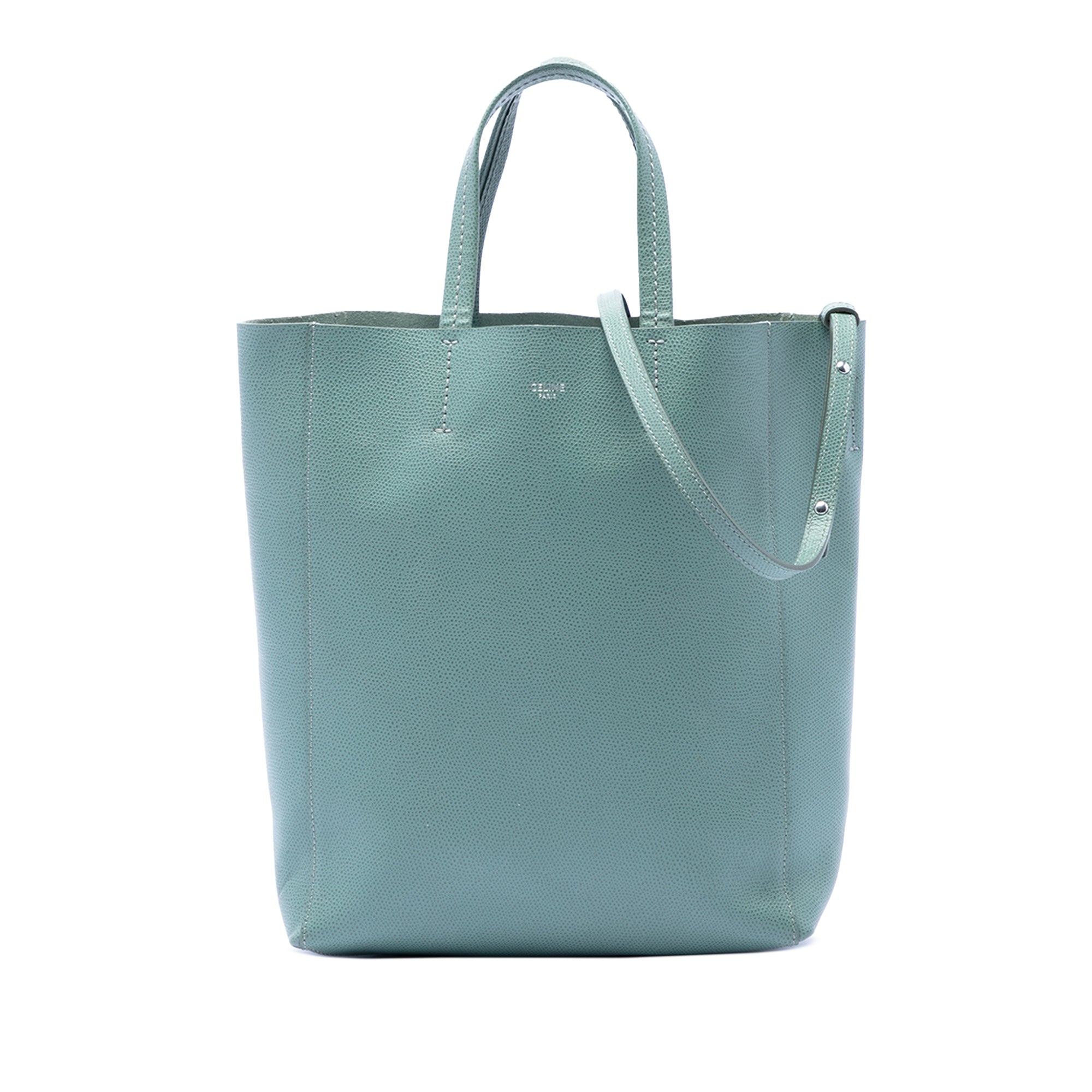 Small Grained Calfskin Vertical Cabas Tote - Image 1