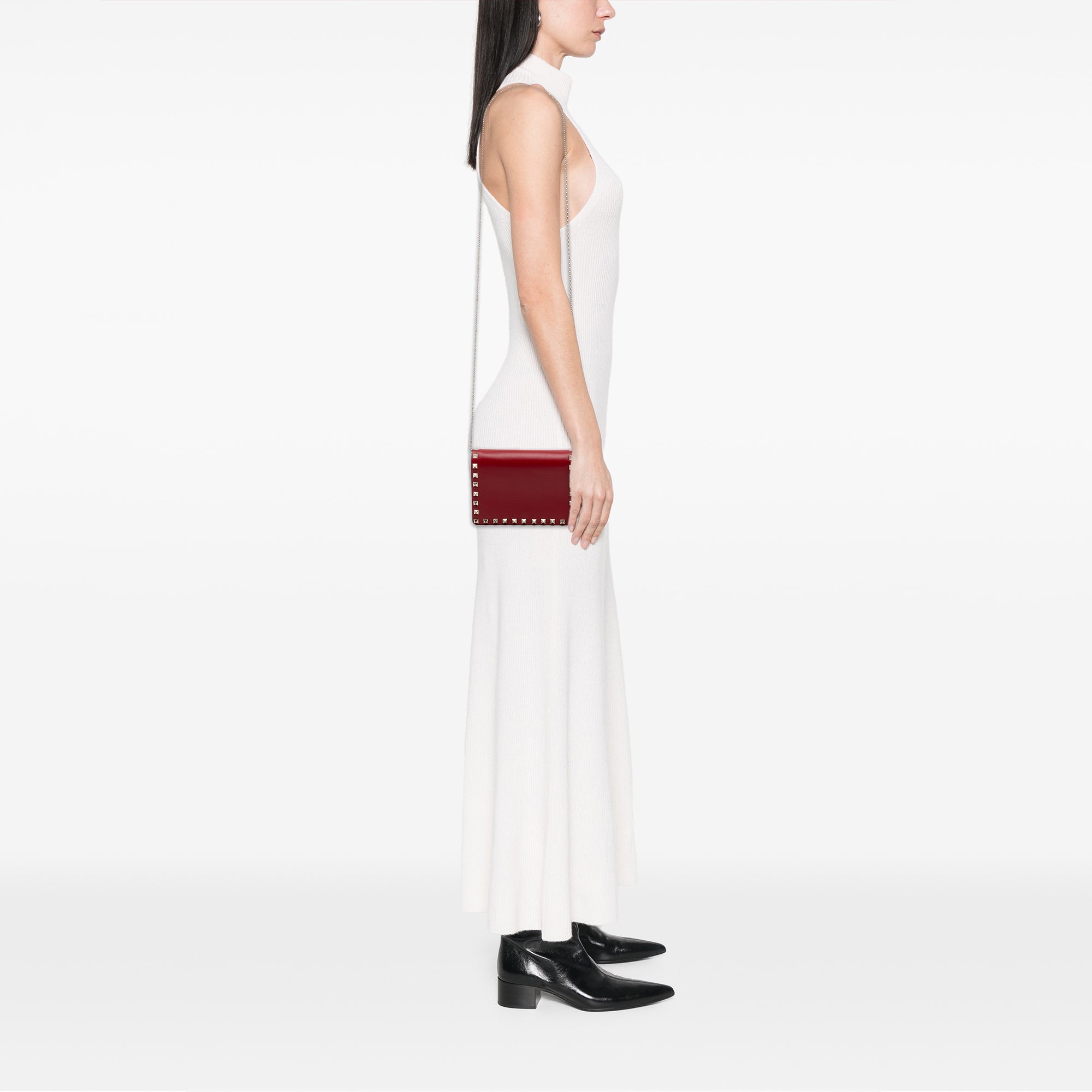 Leather Rockstud Chain Pouch - Image 6