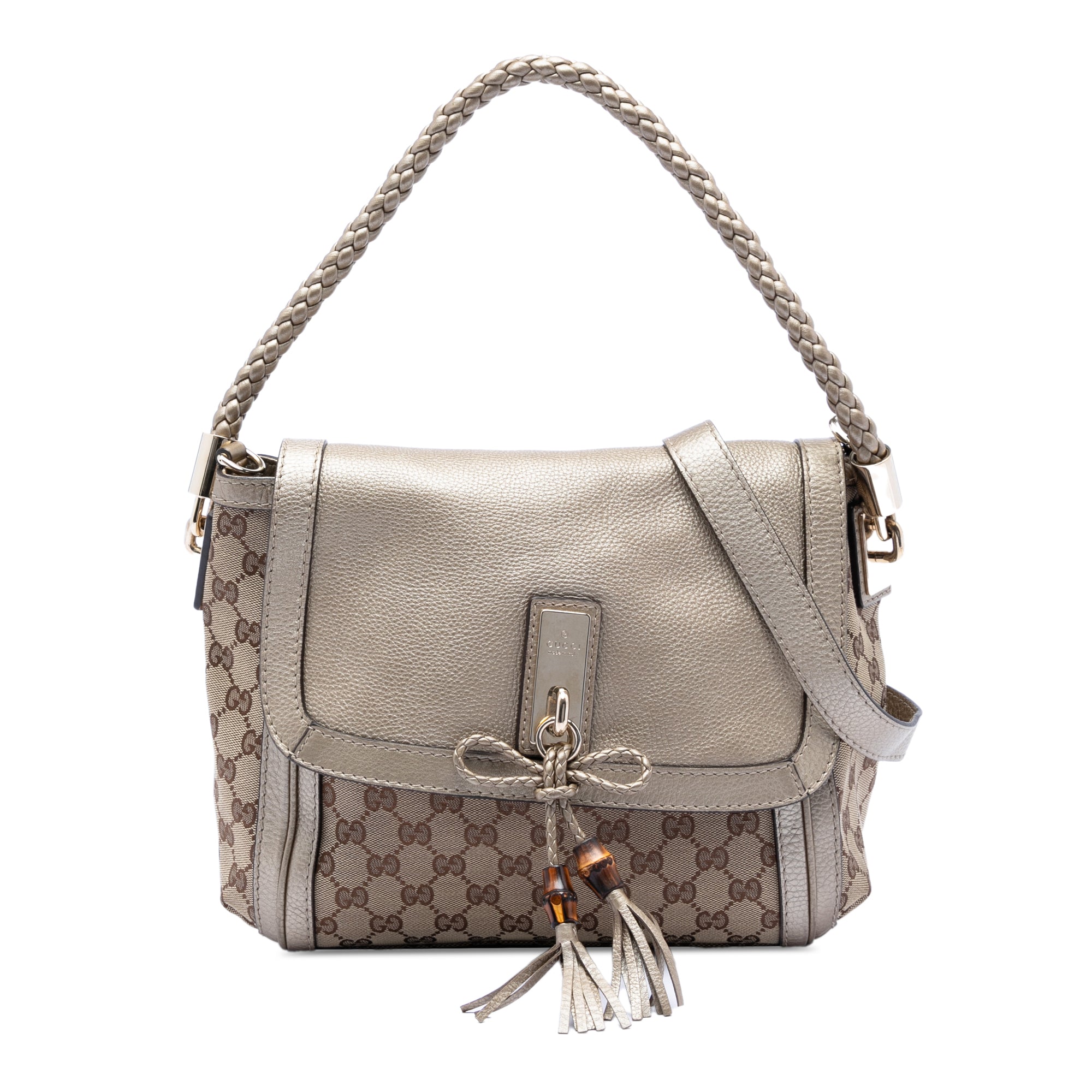 GG Canvas Bella Flap Satchel - Image 1
