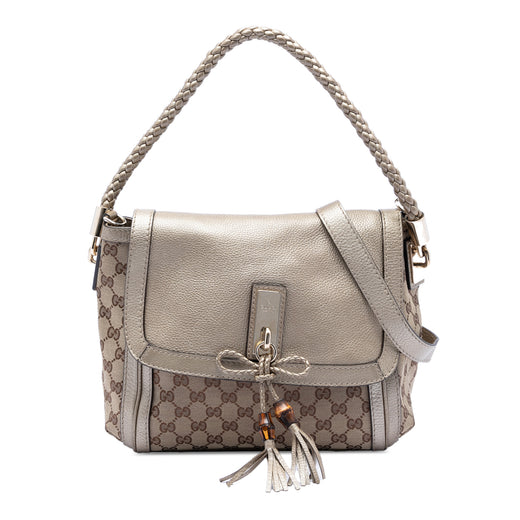 GG Canvas Bella Flap Satchel - Image 1