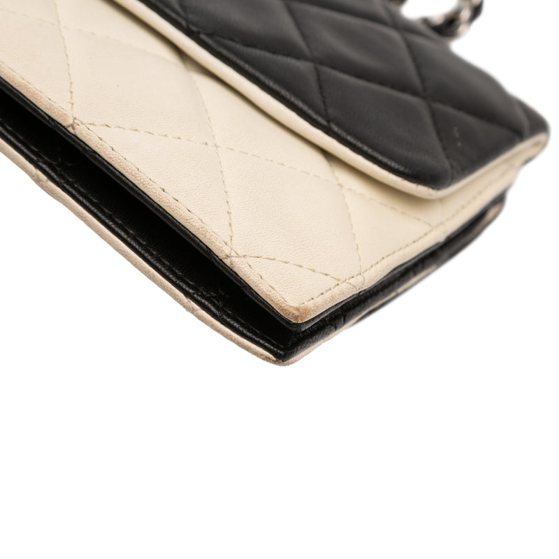CC Bicolor Quilted Lambskin Double Sided Wallet on Chain - Image 10