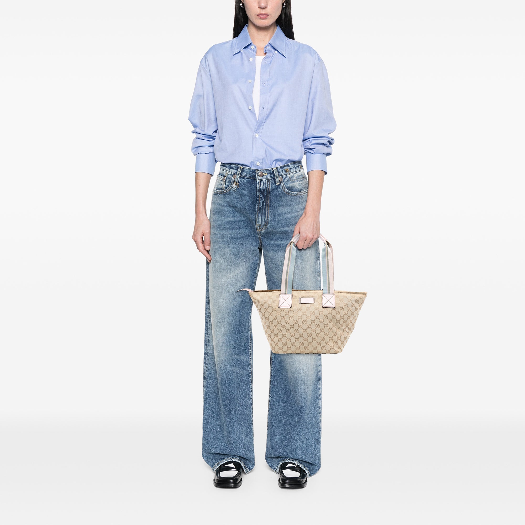 GG Canvas Web Tote - Image 7