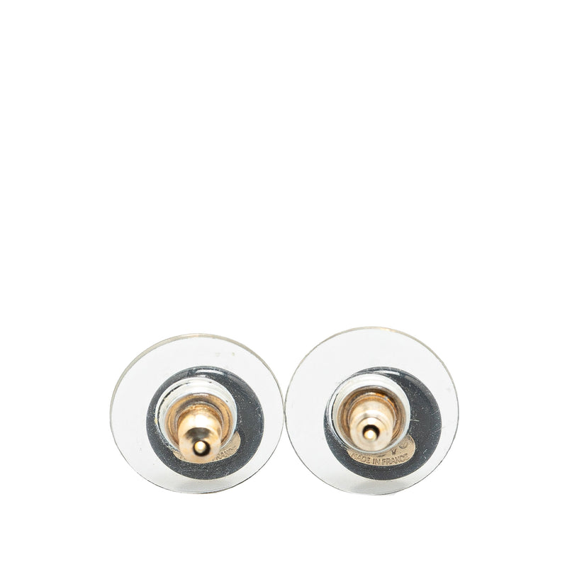 Resin CC Button Push Back Earrings - Image 2