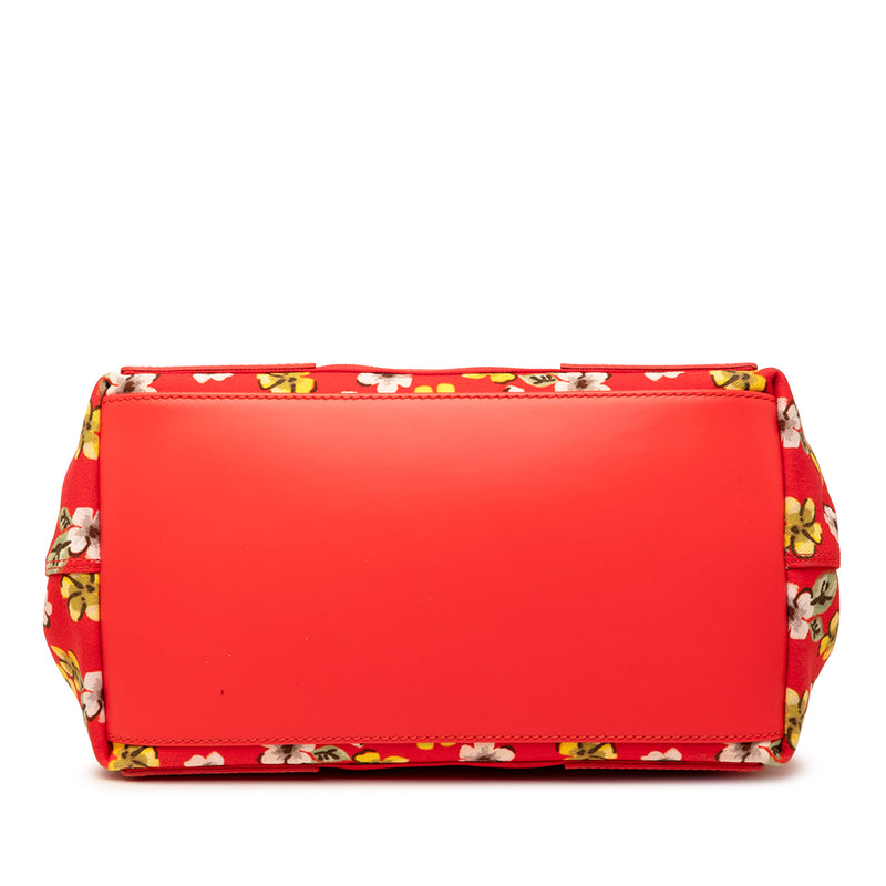 Canvas Floral Print Navy Cabas S - Image 3