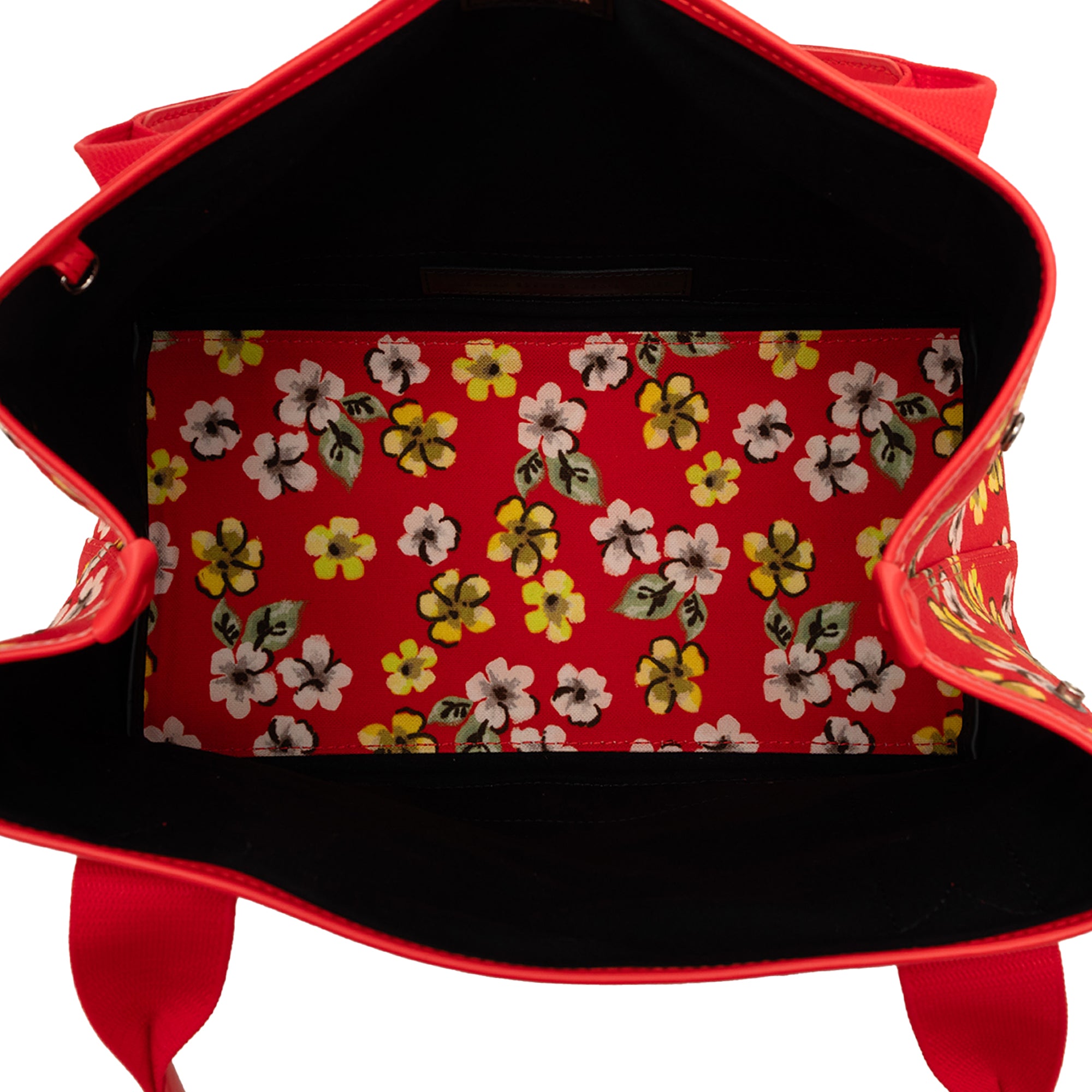 Canvas Floral Print Navy Cabas S - Image 4