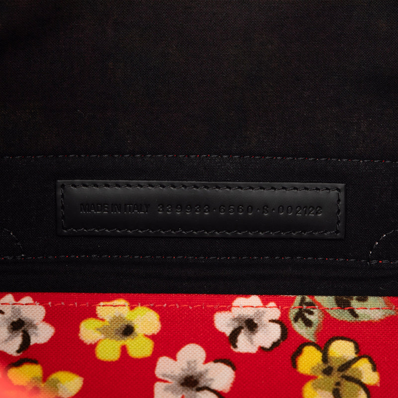 Canvas Floral Print Navy Cabas S - Image 6