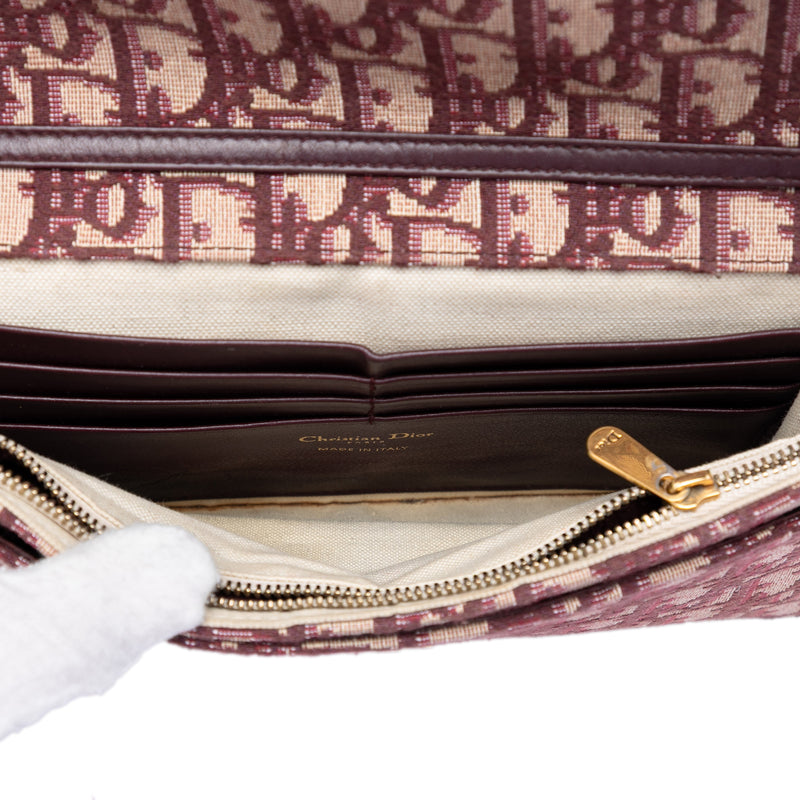 Oblique Canvas Saddle Wallet On Chain - Image 4