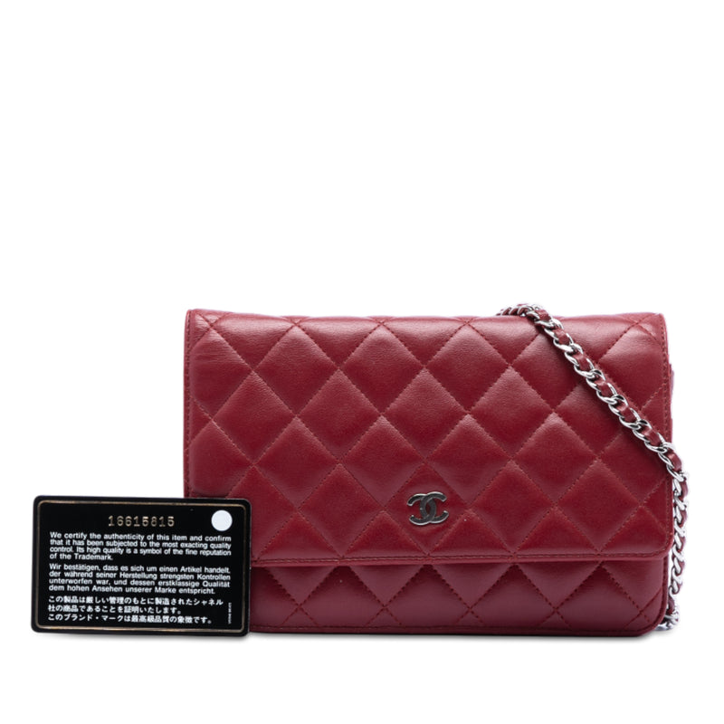 CC Quilted Lambskin Wallet on Chain - Image 8