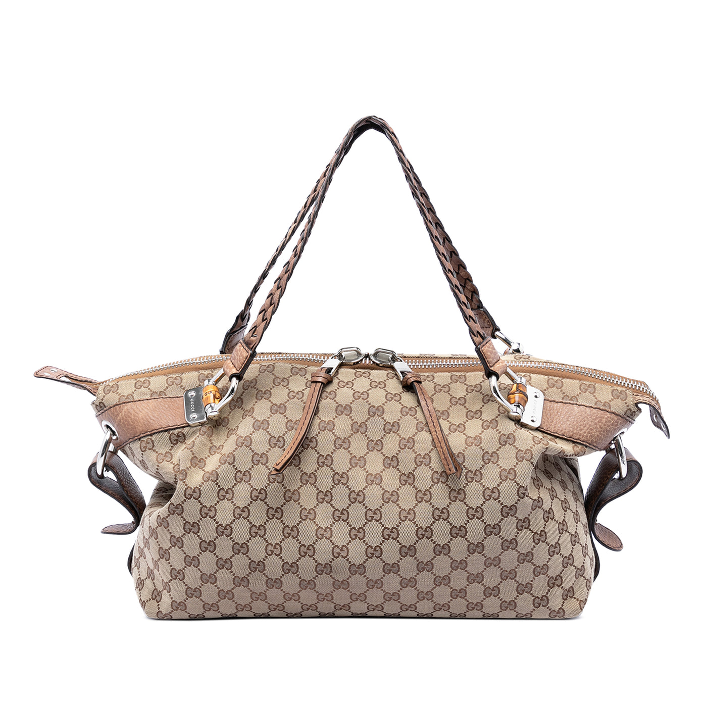 Medium GG Canvas Bamboo Bar Tote - Image 1