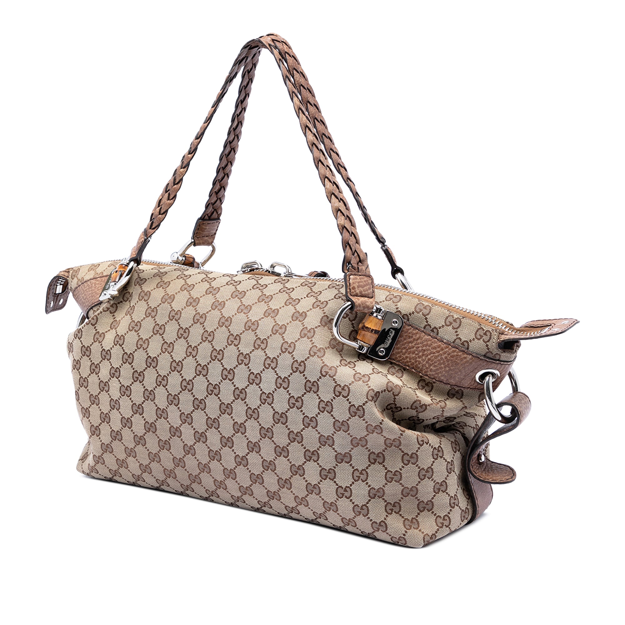 Medium GG Canvas Bamboo Bar Tote - Image 2