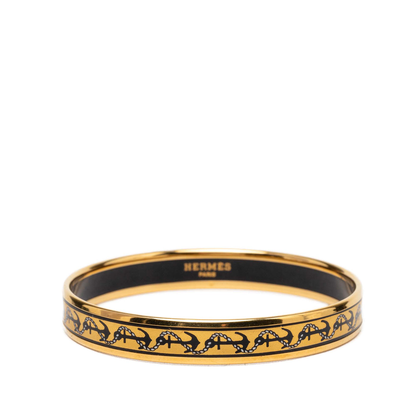 Narrow Anchor and Rope Enamel Bangle 65 - Image 1