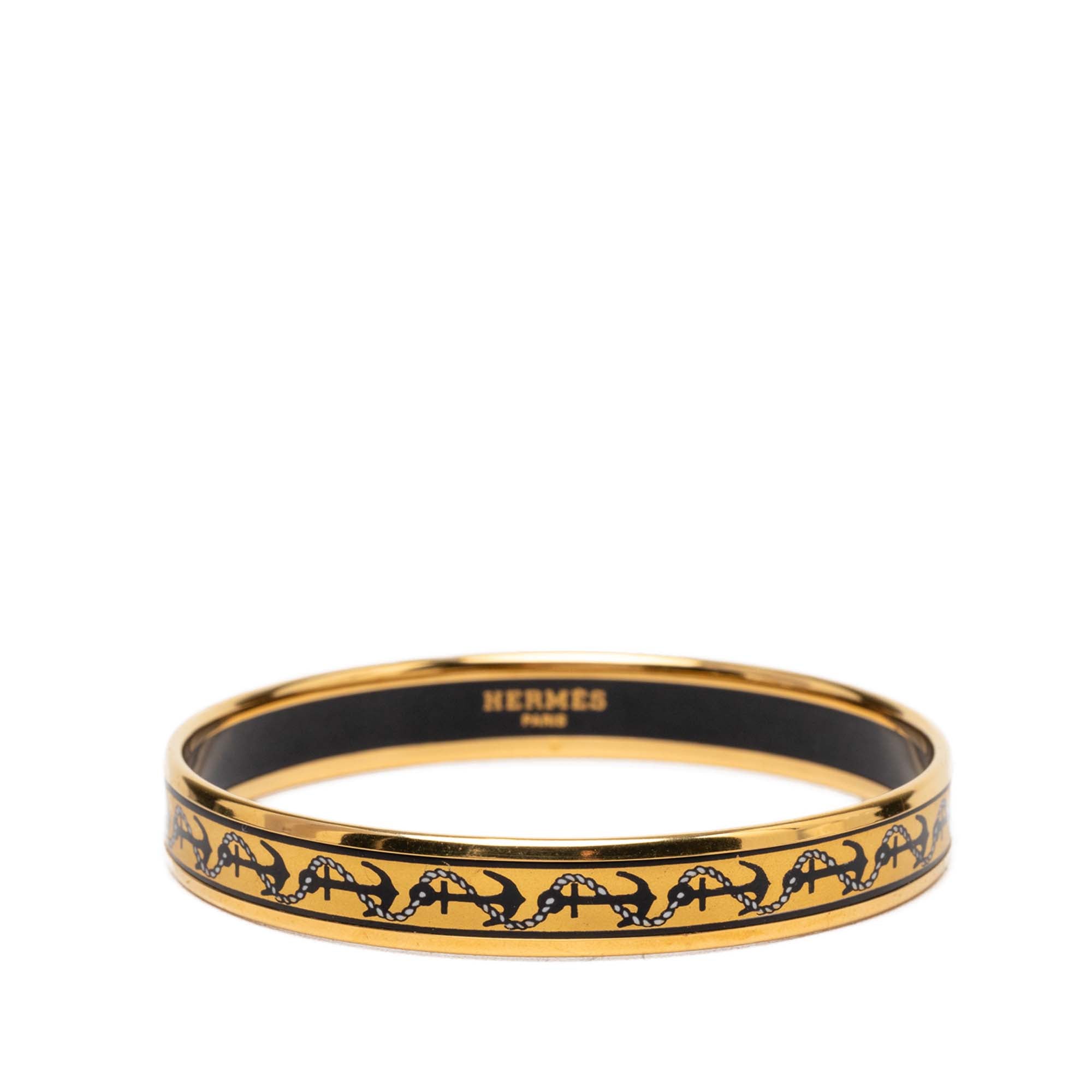 Narrow Anchor and Rope Enamel Bangle 65 - Image 1