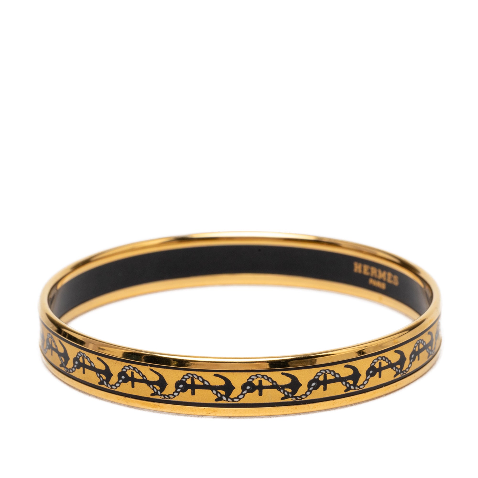 Narrow Anchor and Rope Enamel Bangle 65 - Image 2