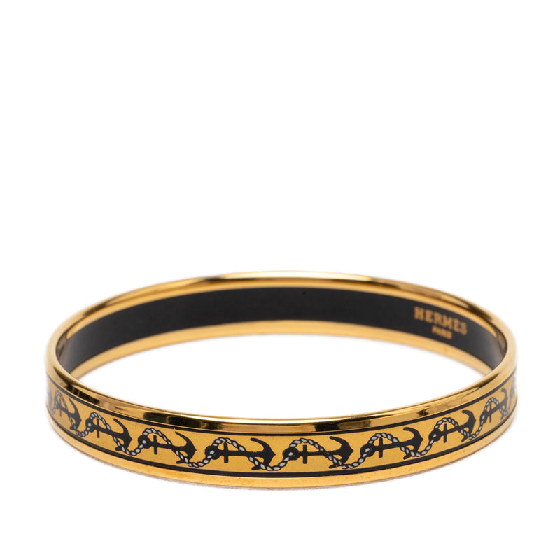 Narrow Anchor and Rope Enamel Bangle 65 - Image 2