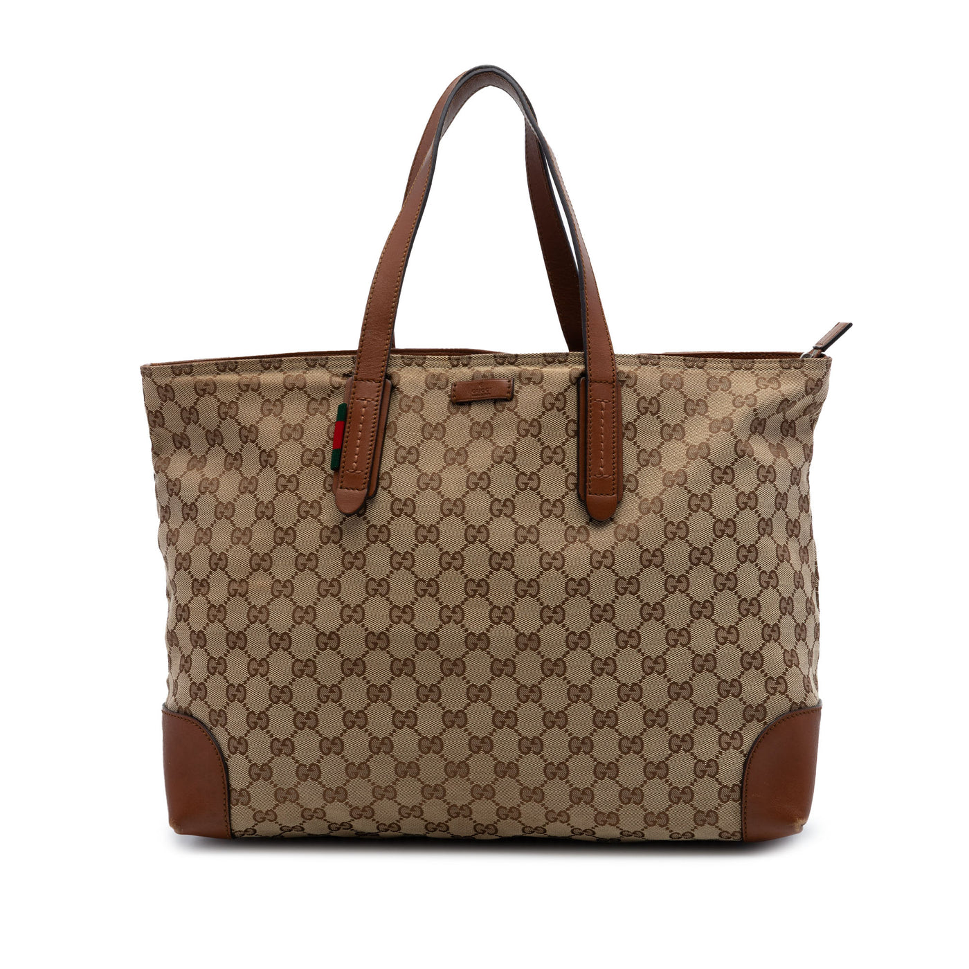 GG Canvas Web Tote - Image 1