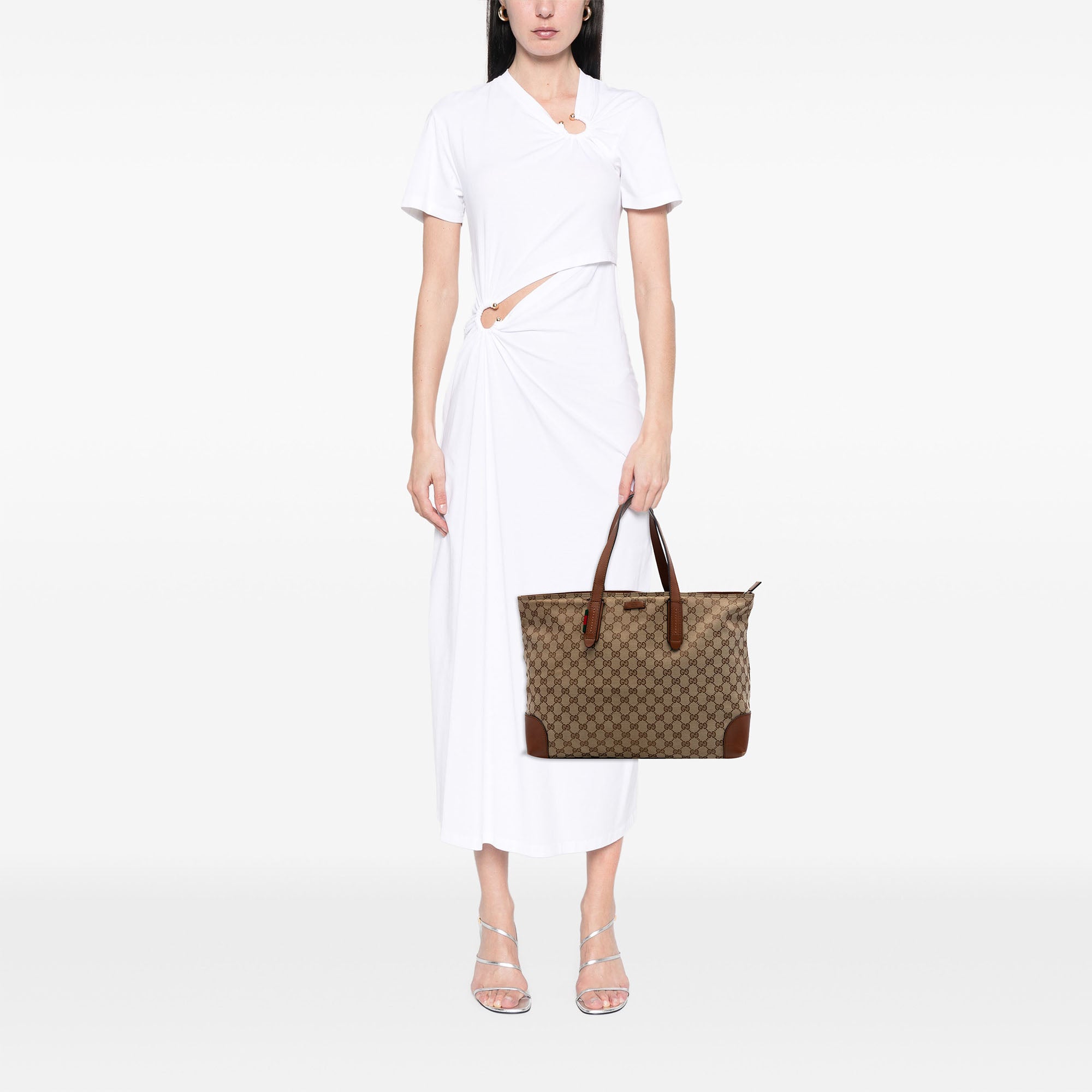 GG Canvas Web Tote - Image 7