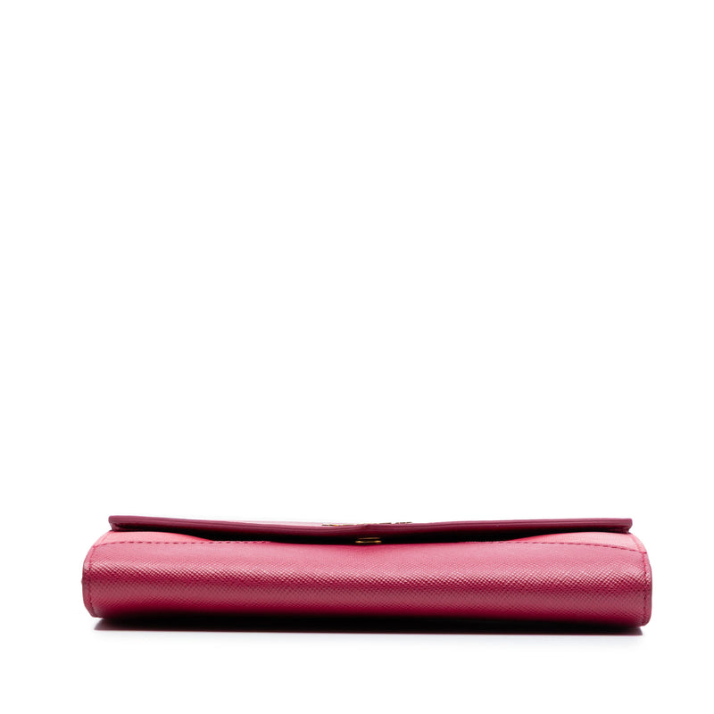 Bicolor Saffiano Envelope Wallet On Strap - Image 3