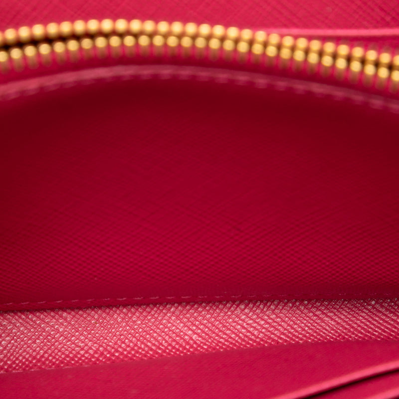 Bicolor Saffiano Envelope Wallet On Strap - Image 4