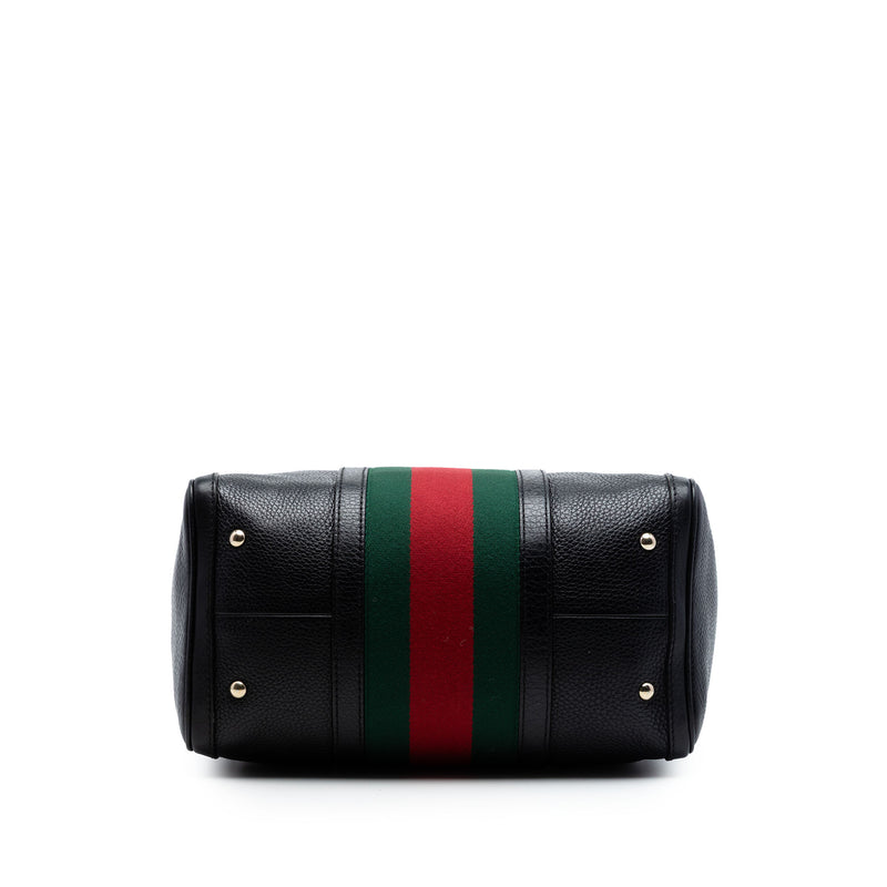 Medium Calfskin Web Joy Boston Bag - Image 3