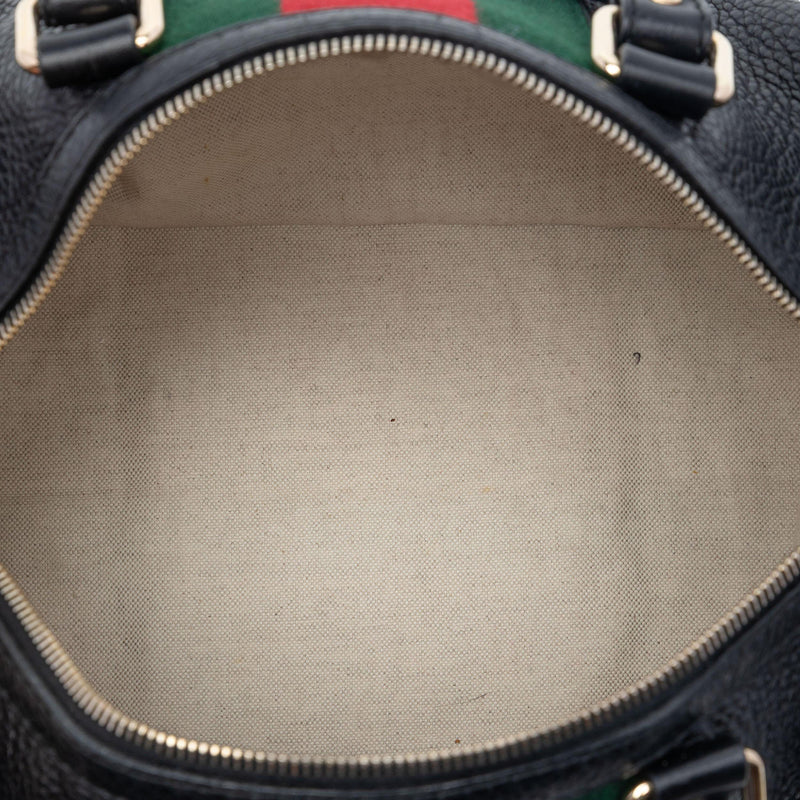 Medium Calfskin Web Joy Boston Bag - Image 4